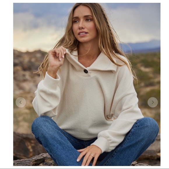 #12 Boho Wide Collar Ribbed Pullover - Picture 3 of 7